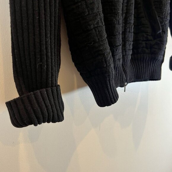 Annette Gortz Women's Full Zip Merino Wool Black Sweater M - Picture 3 of 14